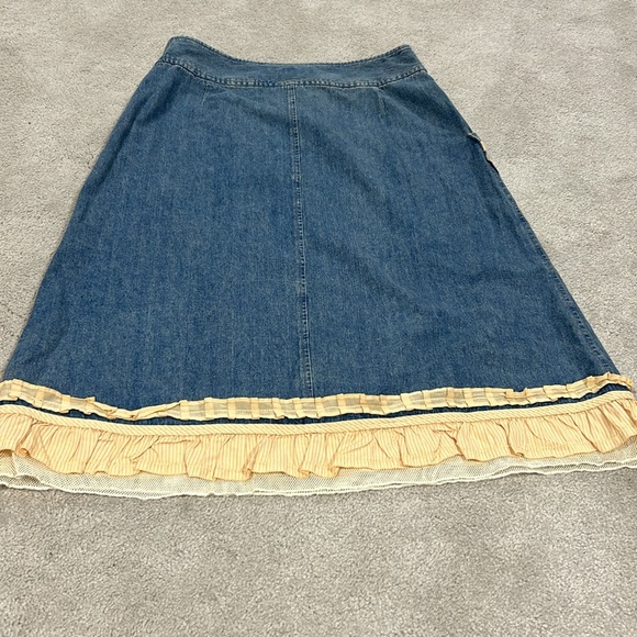 Women’s J.Jill size 8 midi Jean skirt - Picture 5 of 5